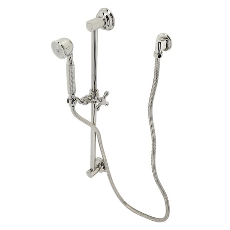 Kingston Brass KAK3326W6 Hand Shower Combo with Slide Bar, Polished Nickel KAK3326W6